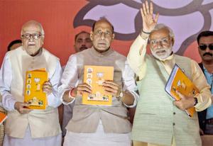  भाजपाचा 'संकल्पनामा' जाहीर , विकास आणि आर्थिक सक्षमतेवर भर 
