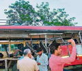कराडमध्ये कंटेनरची बसला धडक, पाच ठार